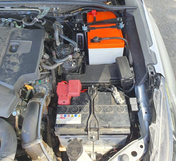 Toyota Hilux Battery in engine